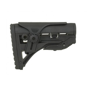 Sleek Buttstock w/ Cheek Rest for M4/M16 - Black [Big Dragon]